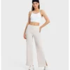 Womens Clothing Outdoor Jogging Yoga Sport Gym Workout Wide-Leg Women's Pants Sportswear High Waist Tights Bell-Bottoms Leggings 4