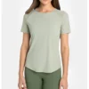 Top Women Sport Crop T-shirt Yoga Gym Shirts Women's Short Sleeve Top Outdoor Jogging Fitness Breathable Quick Drying Sportswear 5